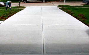 concrete driveway installation